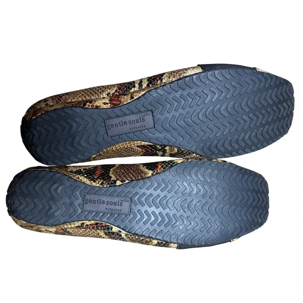 Gentle Souls Flats 9.5 Brown Iso Kicks Leather Wedge Driving Mocs Slip On Shoes